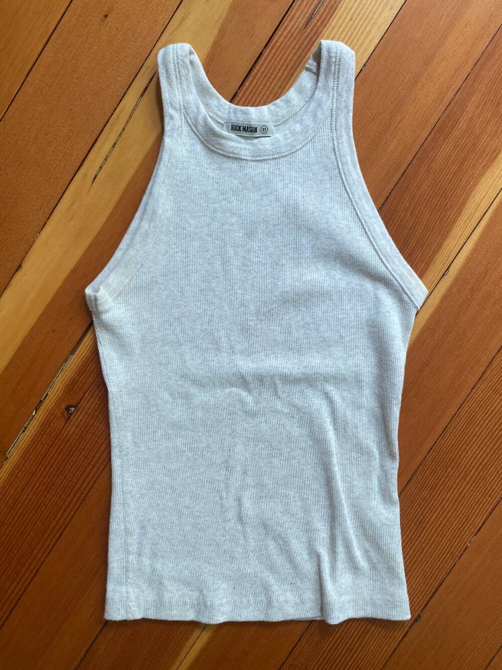 Buck Mason Surplus Rib Cotton Tank - Beige - Size XS